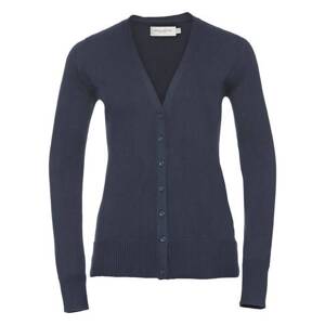 Navy blue women's pointed cardigan Russell