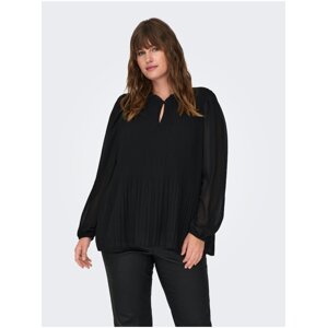 Black women's pleated blouse ONLY CARMAKOMA Piona - Women