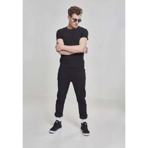 Fitted stretch T-shirt in black