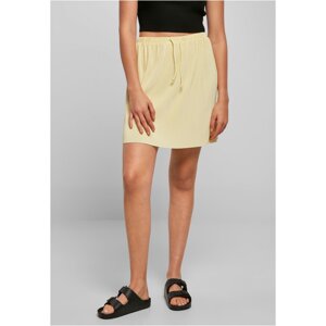 Women's Plisse miniskirt soft yellow