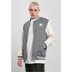 Starter College Fleece Jacket Heavy metal/pale white