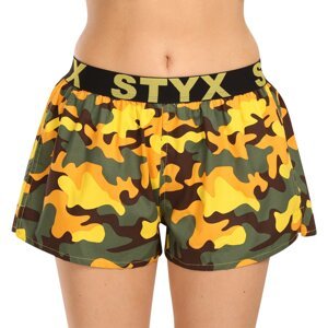 Women's boxer shorts Styx art sports rubber camouflage yellow
