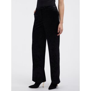 Orsay Black Ladies Velvet Trousers - Ladies