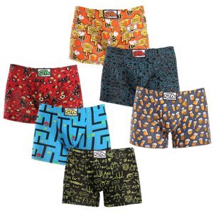 6PACK Men's Styx Long Art Classic Boxer Shorts Multicolored