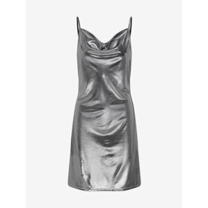 Women's metallic dress in silver color ONLY Melia