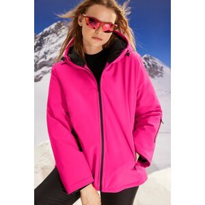 Trendyol Winter Essentials/Ski Collection Pink Hooded Waterproof Down Jacket