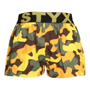 Children's boxer shorts Styx art sports rubber camouflage yellow