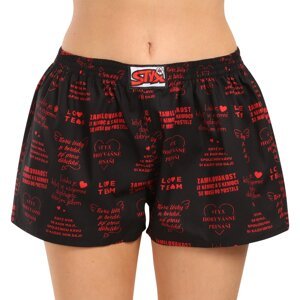 Women's boxer shorts Styx art classic elastic Valentine's Day texty