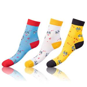 Bellinda 
CRAZY KIDS SOCKS 3x - Kids crazy socks 3 pairs - yellow - blue - black