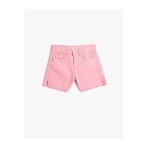 Koton Denim Shorts with Slit Detailed Pocket. Cotton
