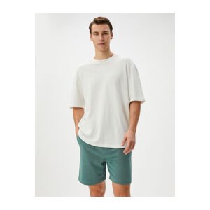 Koton Basic Woven Shorts with Lace-Up Waist with Pocket Detail.