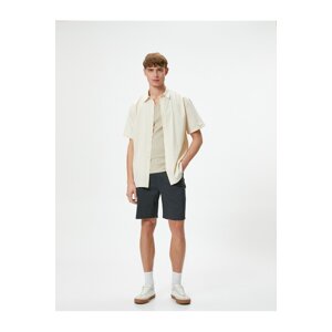 Koton Fabric Shorts Slim Fit Buttoned Pocket Detail