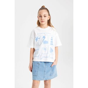 DEFACTO Girl Oversize Fit Short Sleeve T-Shirt