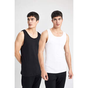 DEFACTO Slim Fit Ribbed 2 Piece Undershirts