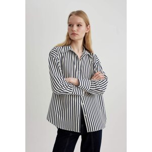 DEFACTO Oversize Fit Shirt Collar Poplin Long Sleeve Shirt