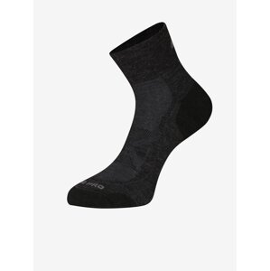 Black sports socks made of merino wool ALPINE PRO Derere