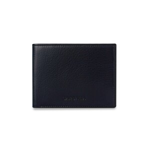 Garbalia Chapel Genuine Leather Classic Navy Blue Men's Wallet with Coin Holes