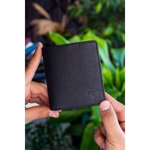Garbalia Genuine Leather Men's Black Wallet with Coin Compartment