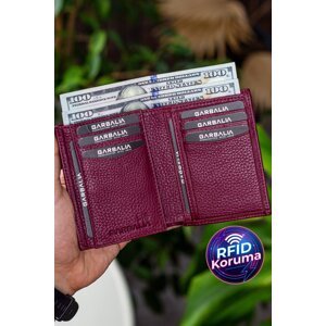 Garbalia Men's Claret Red Kevin Genuine Leather Wallet