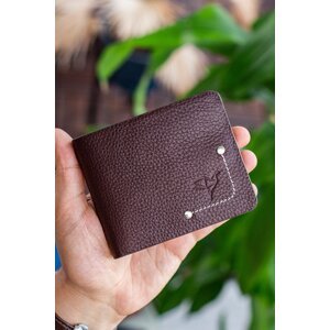 Garbalia Men's Brown Gent Genuine Leather Card Holder Wallet