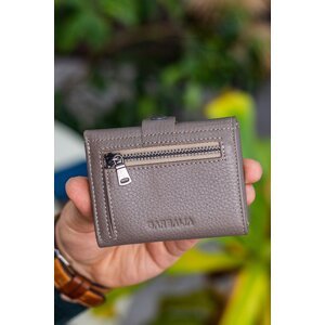 Garbalia Mink Leather Wallet with Coin Compartment