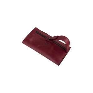 Garbalia Rio Vintage Leather Handle, Functional Claret Red Portfolio Card Holder Wallet.
