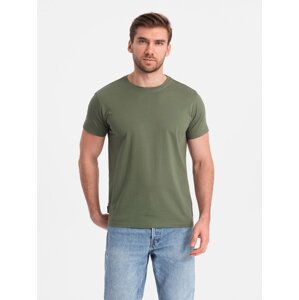 Ombre BASIC men's classic cotton T-shirt - khaki