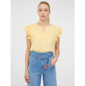 Orsay Women's Yellow T-Shirt with Short Sleeves - Women