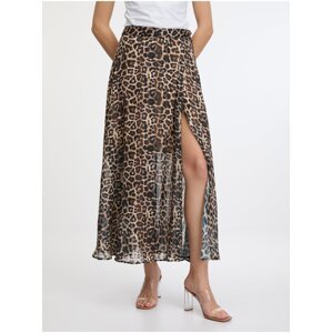 Women's brown wrap maxi skirt Guess New Romana - Women
