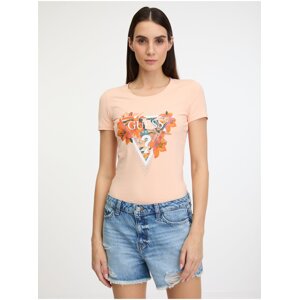 Apricot women's T-shirt Guess Tropical Triangle - Women