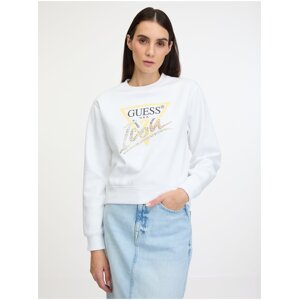 Women's White Guess Icon Sweatshirt - Women