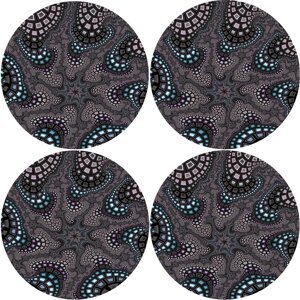 Bertoni Home Unisex's 4 Round Table Pads Set Octopus