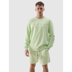 Men's sweatshirt without fastening and without hood 4F - green