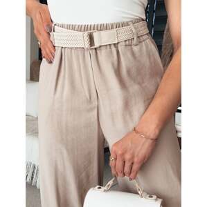 Women's flared trousers CHIMAS, light brown, Dstreet