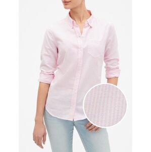 GAP Pink women's v-fitted boyfriend oxf shirt