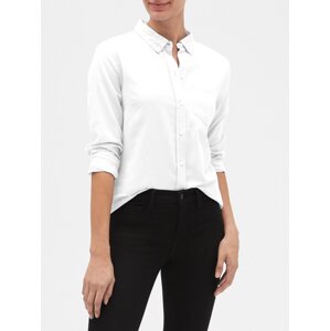 GAP White women's v-fitted boyfriend shirt oxf