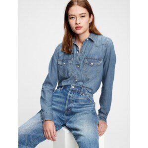 GAP Blue women's denim western shirt