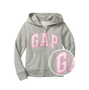 Gray Girls' Baby Sweatshirt GAP Logo Zip Hoodie