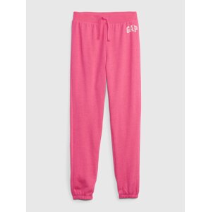 Pink girls' sweatpants jogger logo GAP french terry
