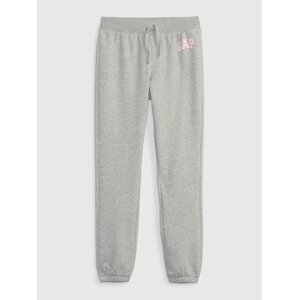 Gray girly sweatpants jogger logo GAP french terry