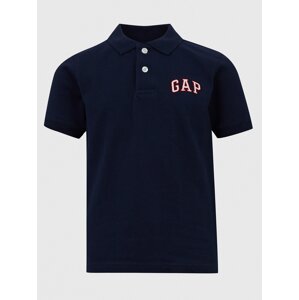 Dark blue boys' polo shirt logo GAP