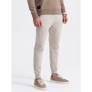 Ombre Men's jogger sweatpants - light beige