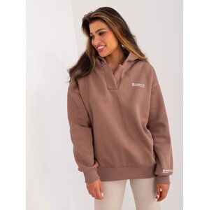 Brown women's sweatshirt with insulation