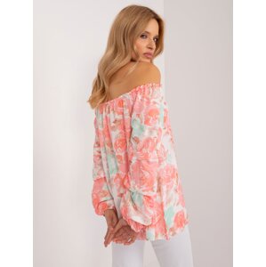 Peach Spanish blouse with ruffles RUE PARIS