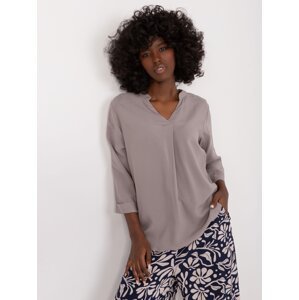Grey airy summer blouse made of viscose SUBLEVEL