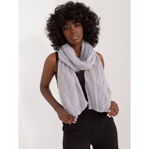 Grey women's viscose scarf