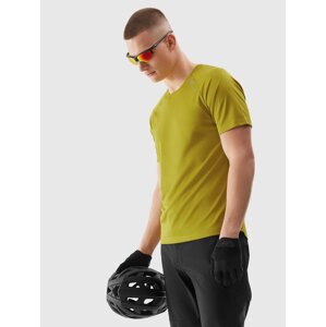 Men's Cycling Quick-Drying T-Shirt 4F - Yellow