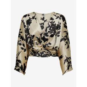 Black and beige women's satin blouse ONLY Salia