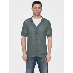 Green men's knitted shirt ONLY & SONS Diego