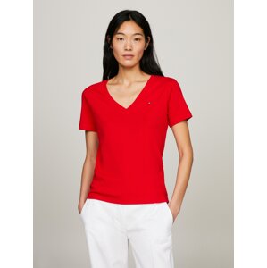 Red women's T-shirt Tommy Hilfiger New Slim Cody